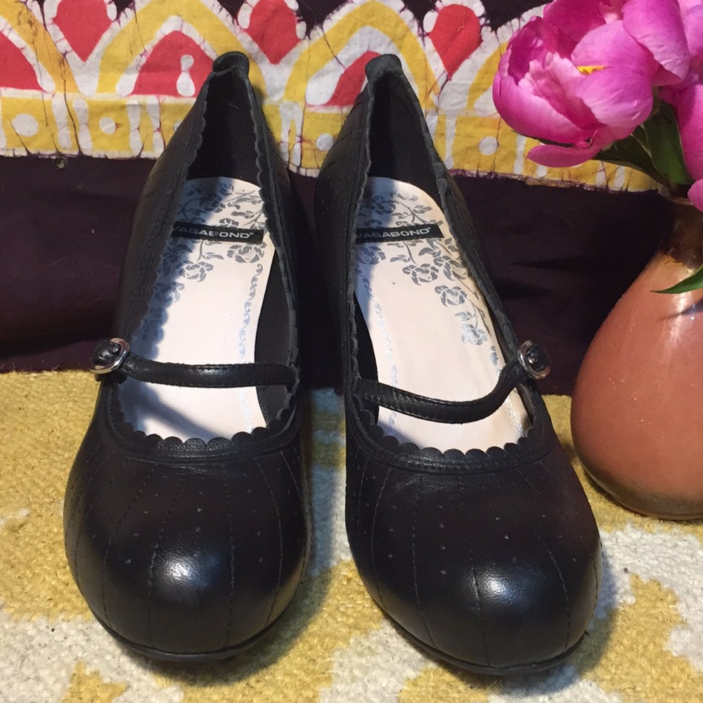 Vagabond Ladies Mary Jane Leather Heels Size 6.5/7 US womens 37EU - Picture 2 of 8